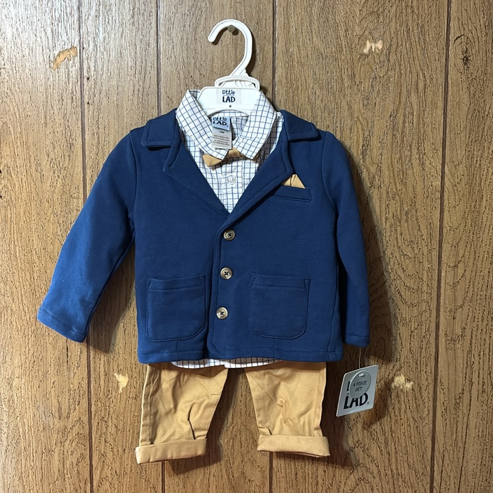 LITTLE LAD 4 PIECE SET BABY BLAZER 12 MONTHS